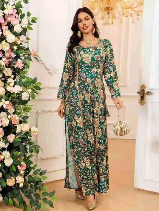 Eid Rhinestone Caftan Kaftan Dress #24439