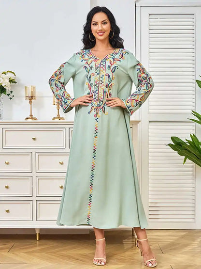 Eid Rope Embroidery Caftan Kaftan Dress For Wedding And Party #24329