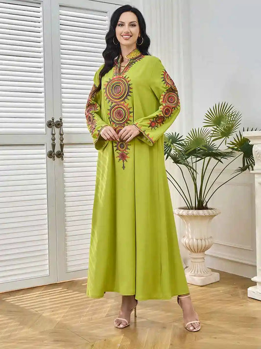 Rope Embroidery Eid Arab Caftan Kaftan Dress #25231