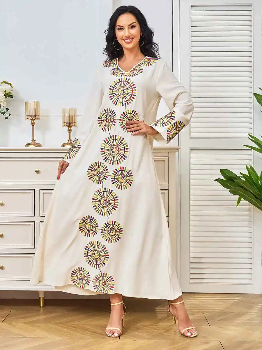 Rope Embroidery Eid Caftan Kaftan Dress #24309