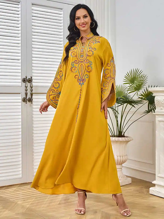 Rope Embroidery Eid Caftan Kaftan Dress #25228