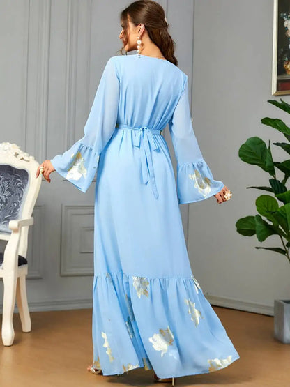 Eid Bronzing Embroidery Dress Caftan Kaftan Dress Jalabiya