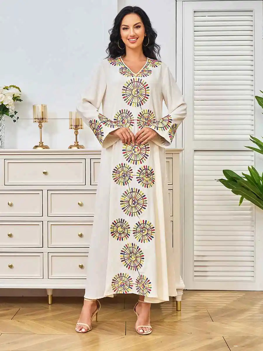 Rope Embroidery Eid Caftan Kaftan Dress #24309