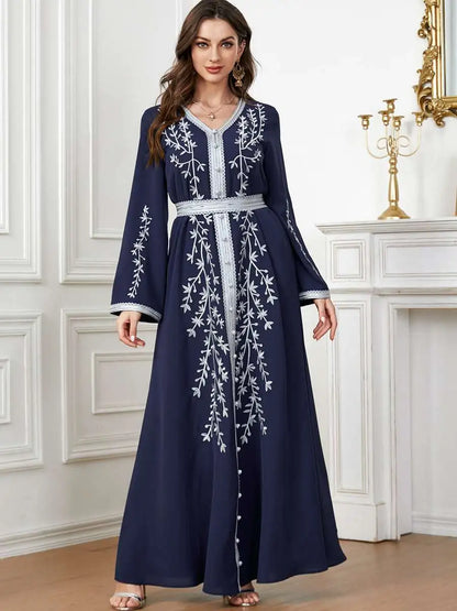 Eid Embroidered Women Kaftan Dress Jalabiya
