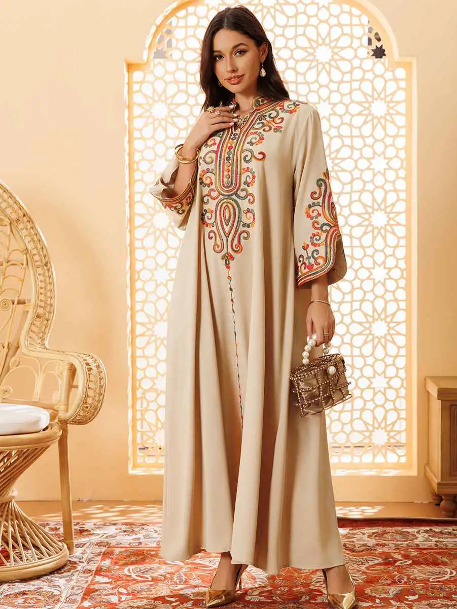 Arab Rope Embroidery Eid Caftan Kaftan Dress