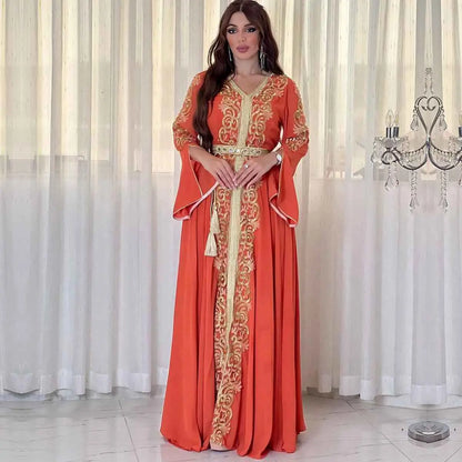 Eid Dress Embroidery Applique Caftan Kaftan Dress