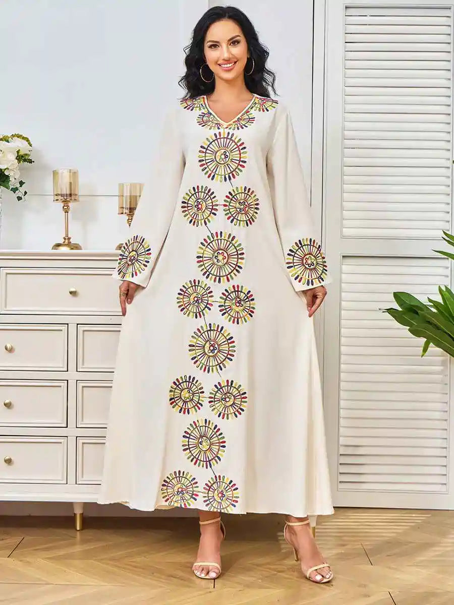 Rope Embroidery Eid Caftan Kaftan Dress #24309