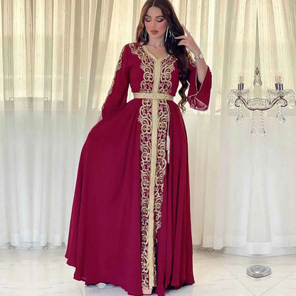 Eid Dress Embroidery Applique Caftan Kaftan Dress