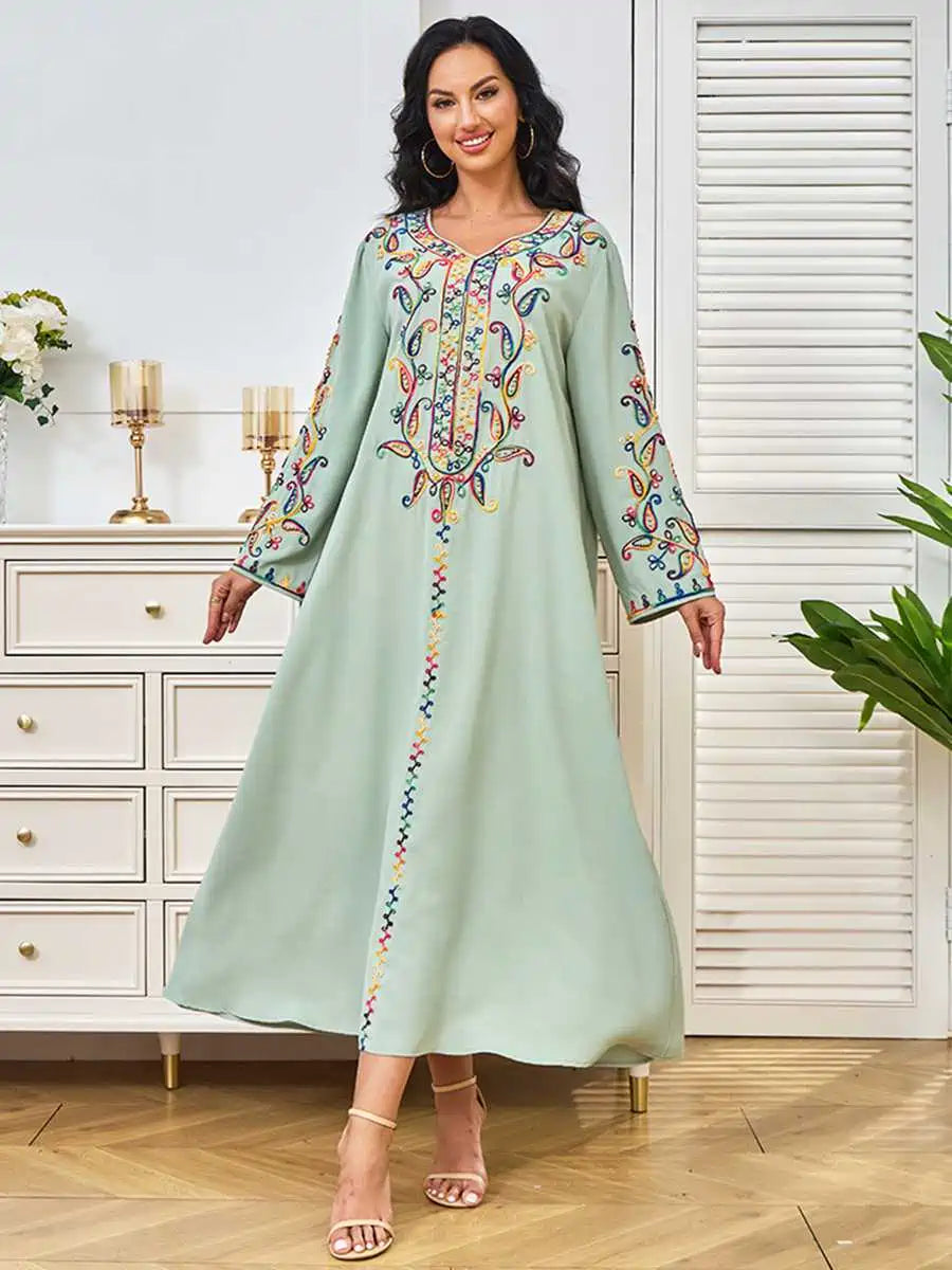 Eid Rope Embroidery Caftan Kaftan Dress For Wedding And Party #24329