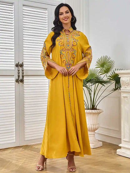 Rope Embroidery Eid Caftan Kaftan Dress #25228