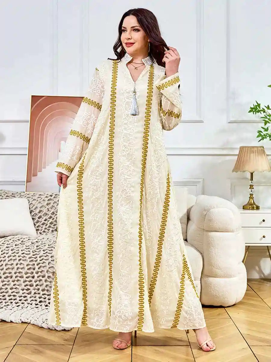 Embroidery Tassel Eid Caftan Kaftan Dress #25311