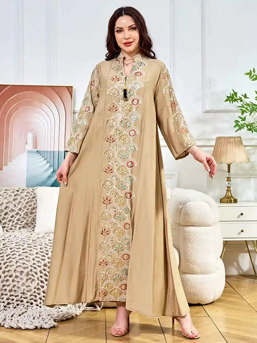 Sequins Eid Caftan Kaftan Dress For Celebration And Evening Party #25394