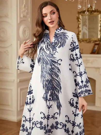 Eid Embroidery Caftan Kaftan Dress Jalabiya #254274