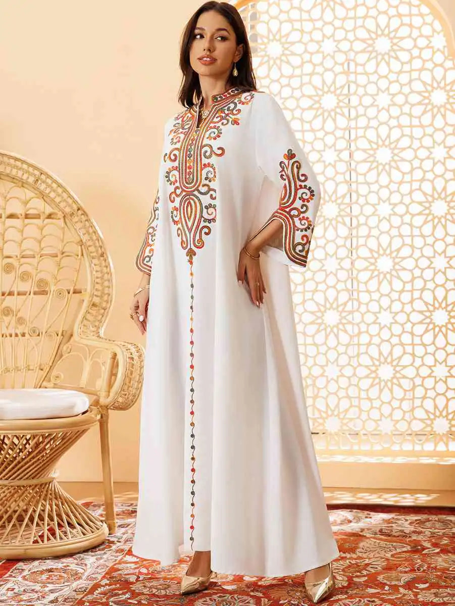 Arab Rope Embroidery Eid Caftan Kaftan Dress