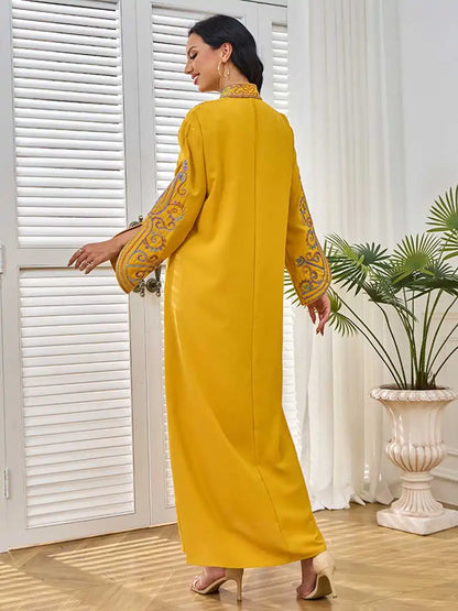 Rope Embroidery Eid Caftan Kaftan Dress #25228