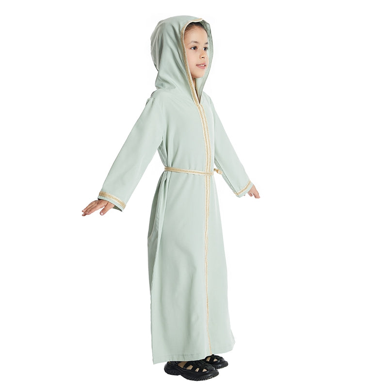 Muslim Girl Hooded Abaya Dress