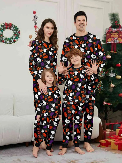 Ghost Pumpkin Halloween Matching Family Pajamas Pjs Set