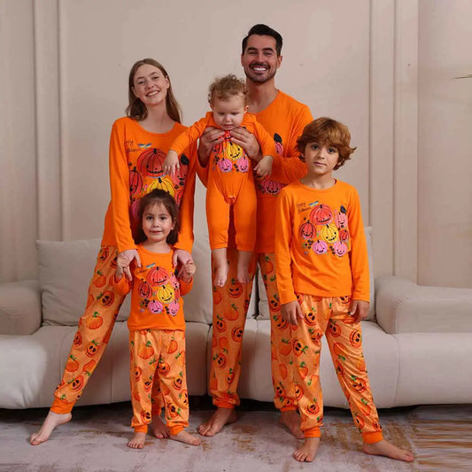 Pumpkin Family Matching Halloween Pajamas Pjs