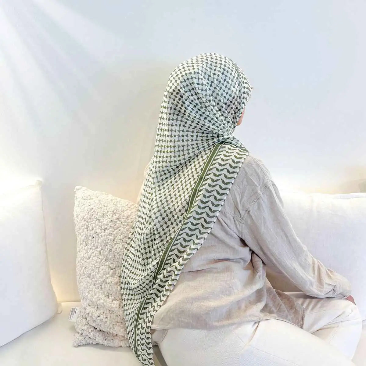 Palestine Keffiyeh Printed Chiffon Hijab Scarf Scarves