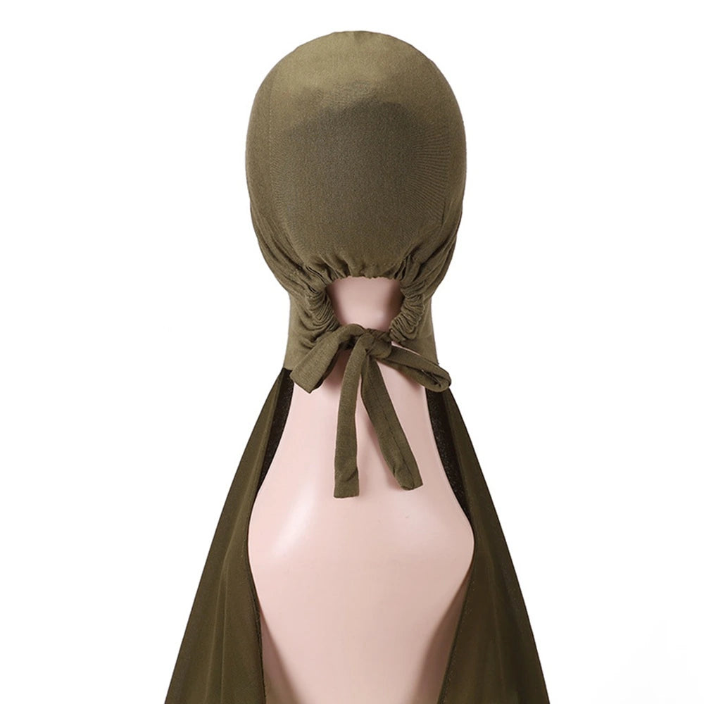 Hijab With Matching Undercap Attached For Muslim Women #25001