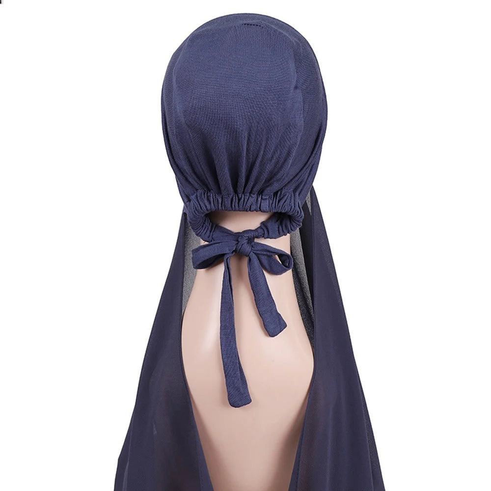 Hijab With Matching Undercap Attached For Muslim Women #25001