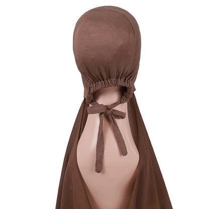 Hijab With Matching Undercap Attached For Muslim Women #25001