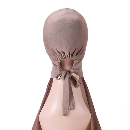 Hijab With Matching Undercap Attached For Muslim Women #25001
