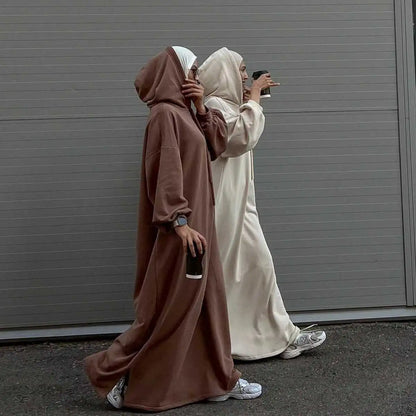 Hooded Abaya Hoodie Dress #24921