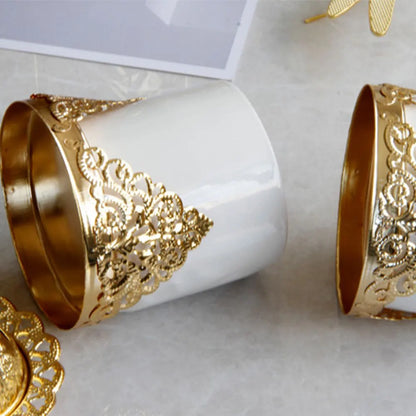 Golden Middle East Arab Home Decor Ceramic Bakhoor Incense Burner Holder