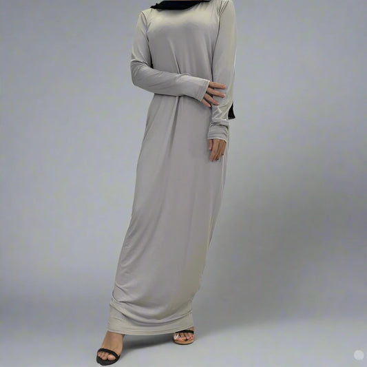 Muslim Women Micro Fiber Inner Abaya Dress