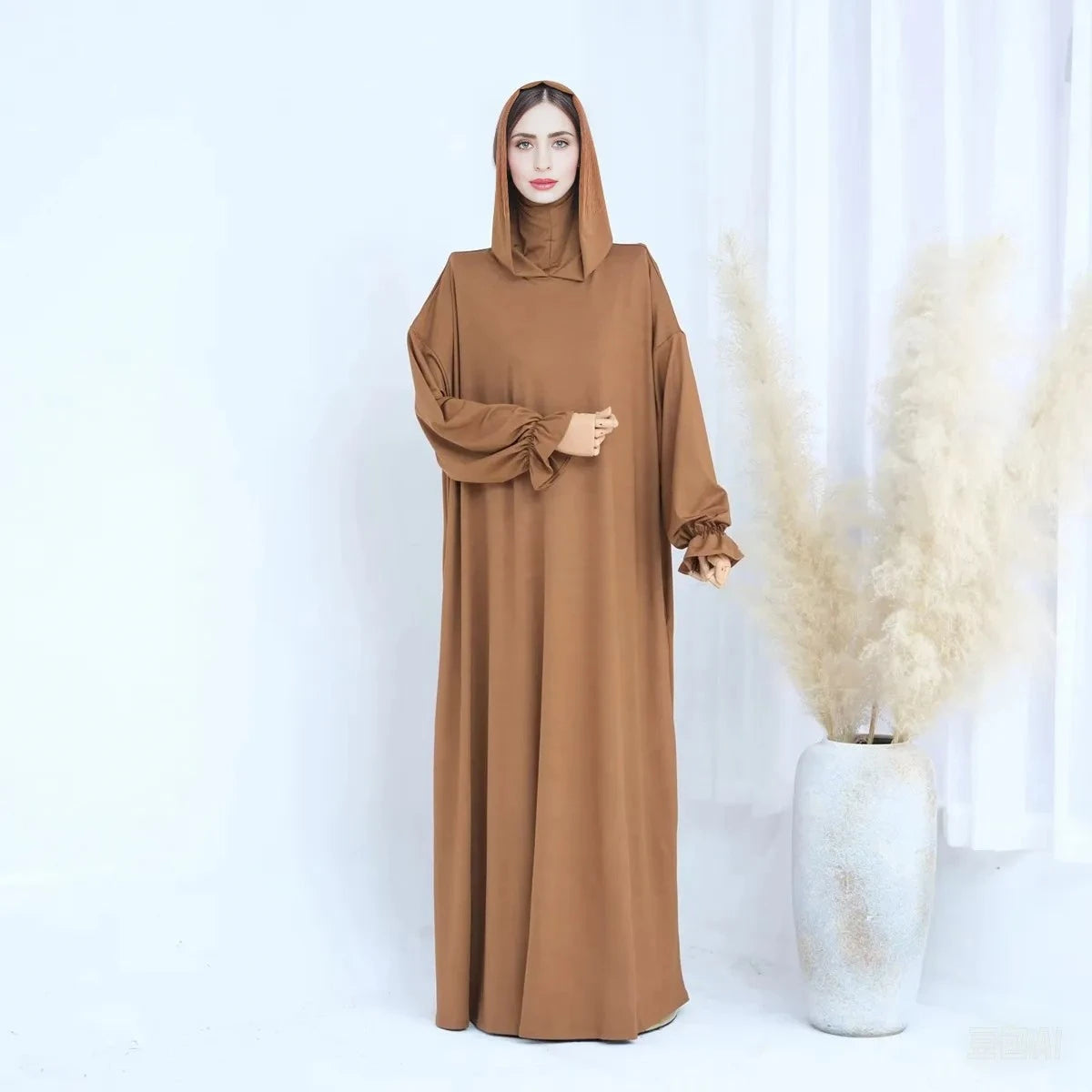 Halal Prayer Dress Hooded Jilbab Abaya #25958