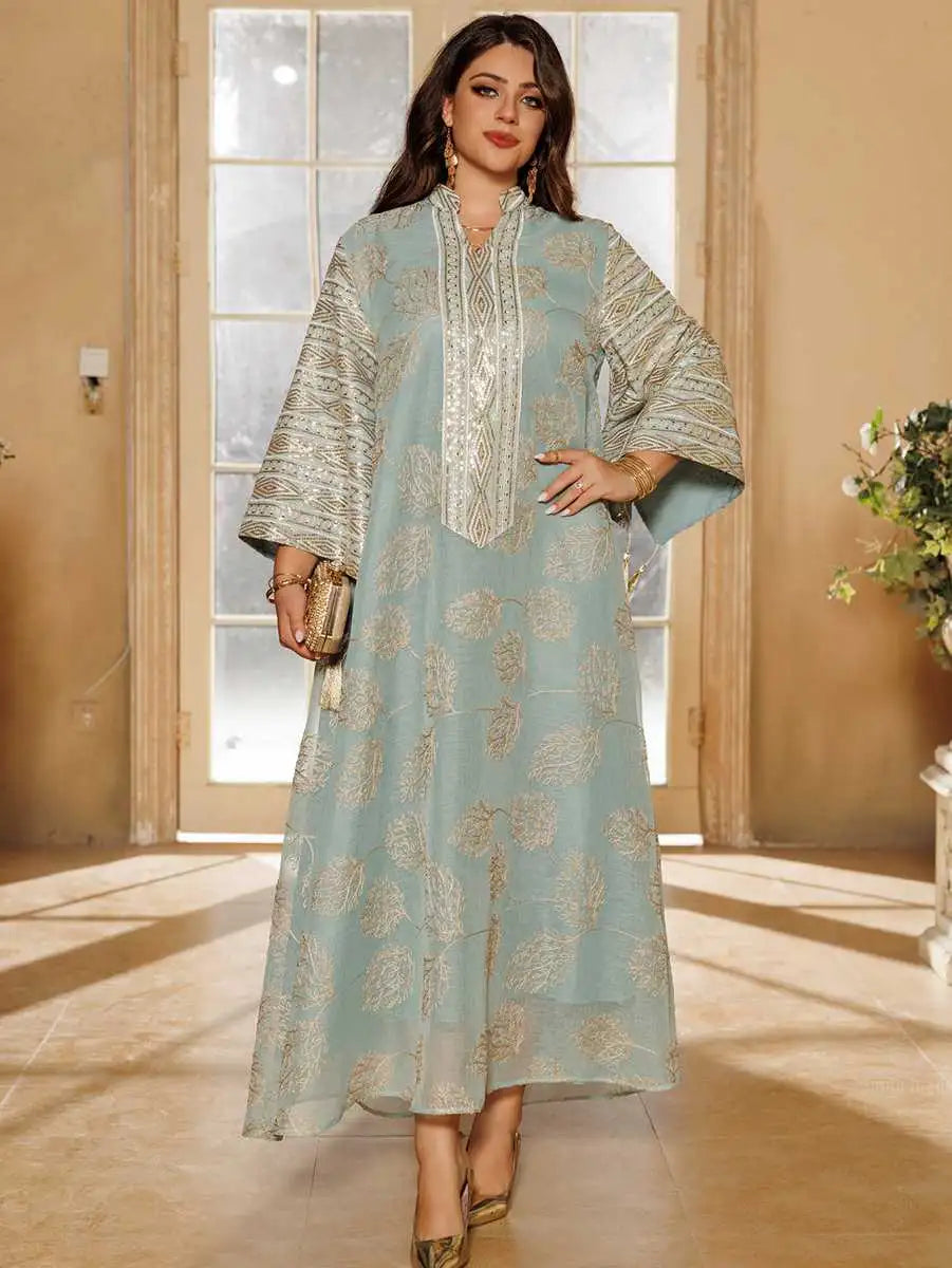 Sequins Embroidery Doris Eid Caftan Kaftan Dress