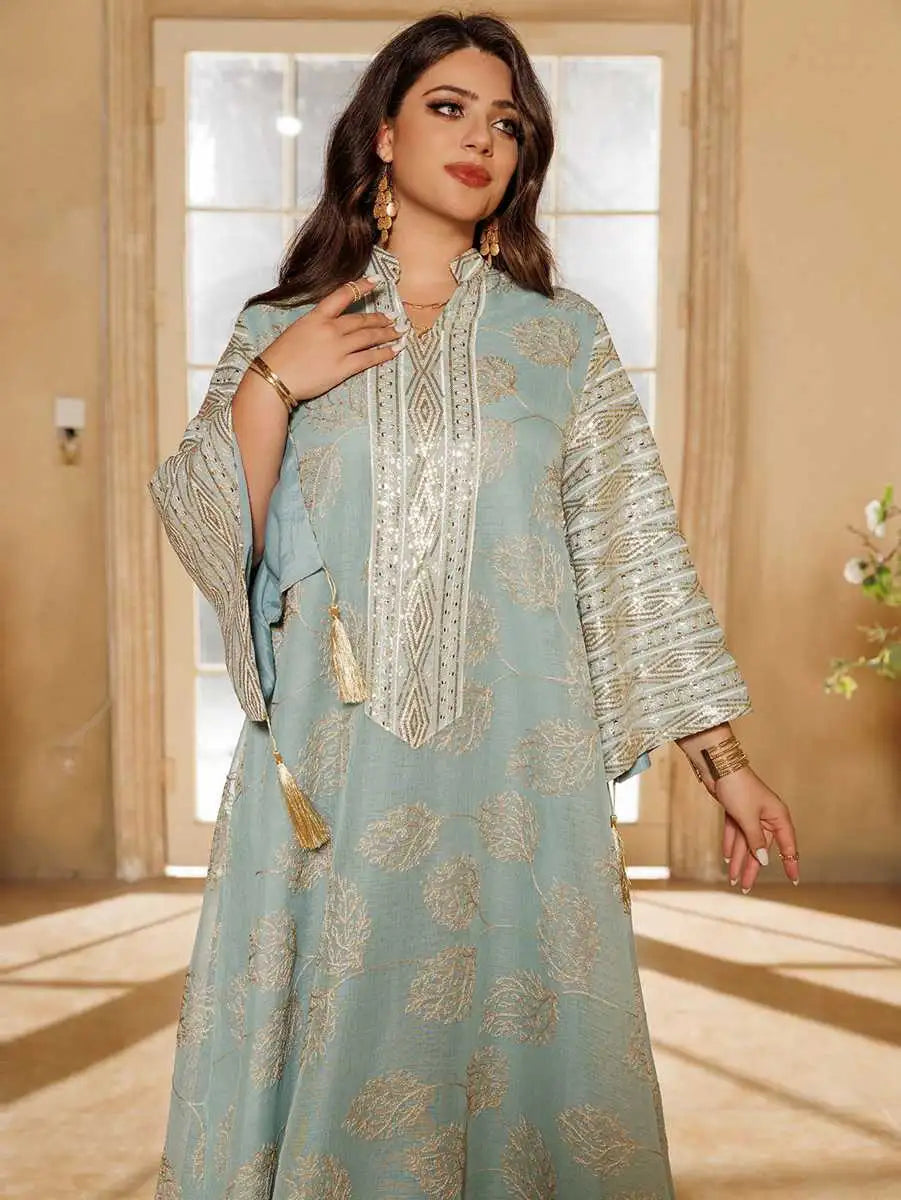 Sequins Embroidery Doris Eid Caftan Kaftan Dress