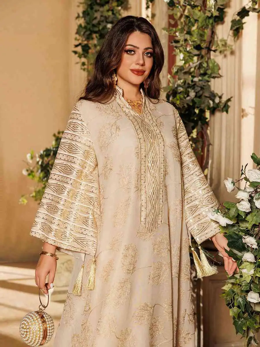 Sequins Embroidery Doris Eid Caftan Kaftan Dress