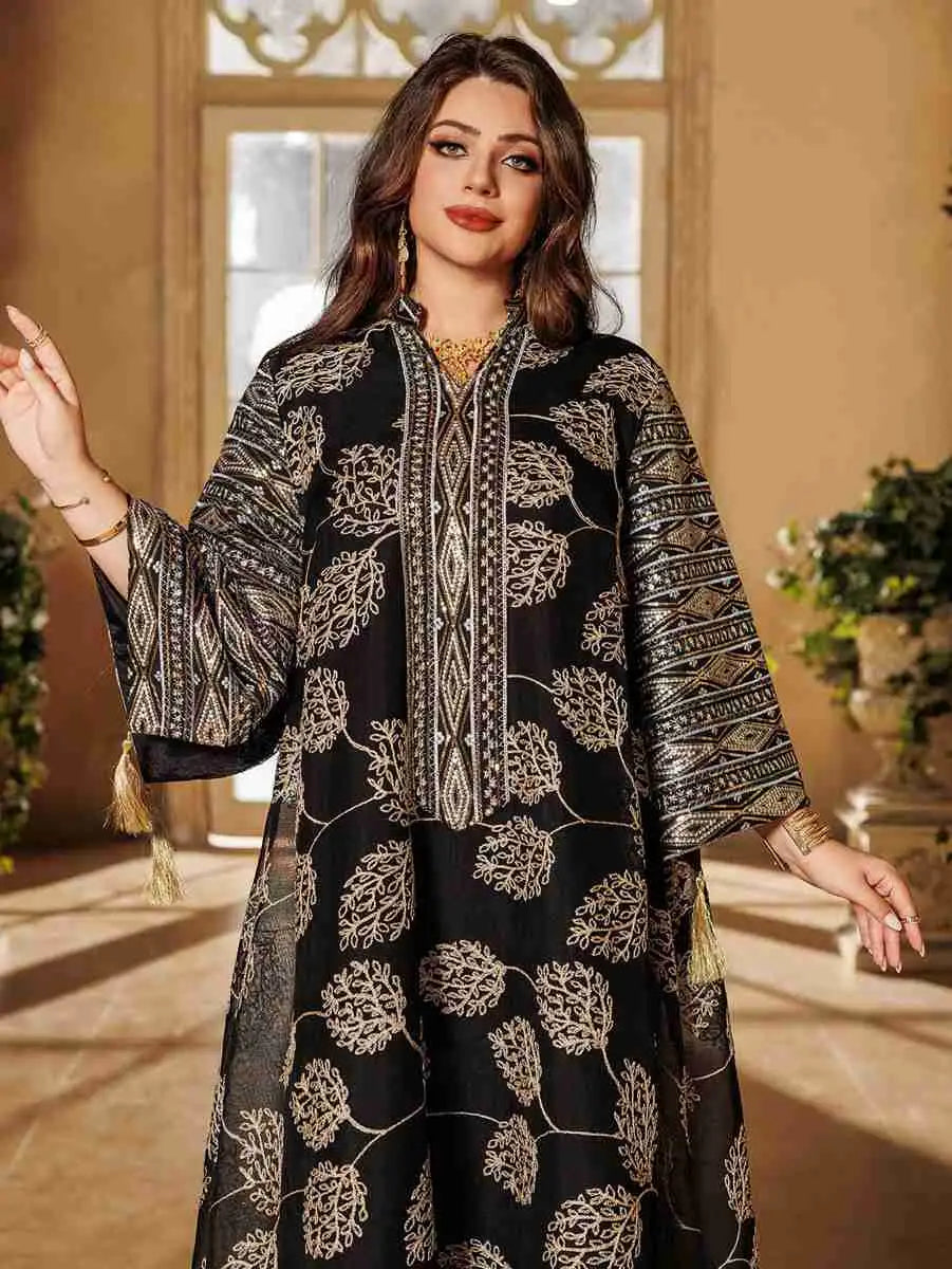 Sequins Embroidery Doris Eid Caftan Kaftan Dress