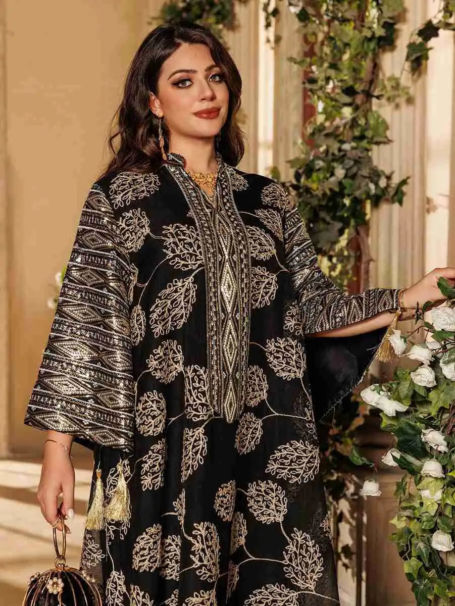 Sequins Embroidery Doris Eid Caftan Kaftan Dress