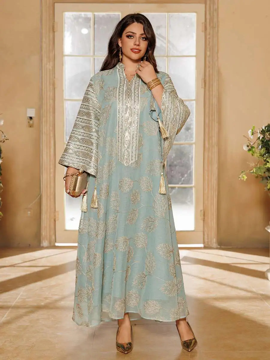 Sequins Embroidery Doris Eid Caftan Kaftan Dress