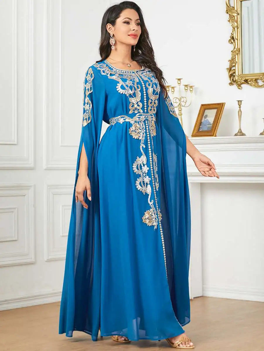 Eid Arab Chiffon Caftan Kaftan Dress Jalabiya