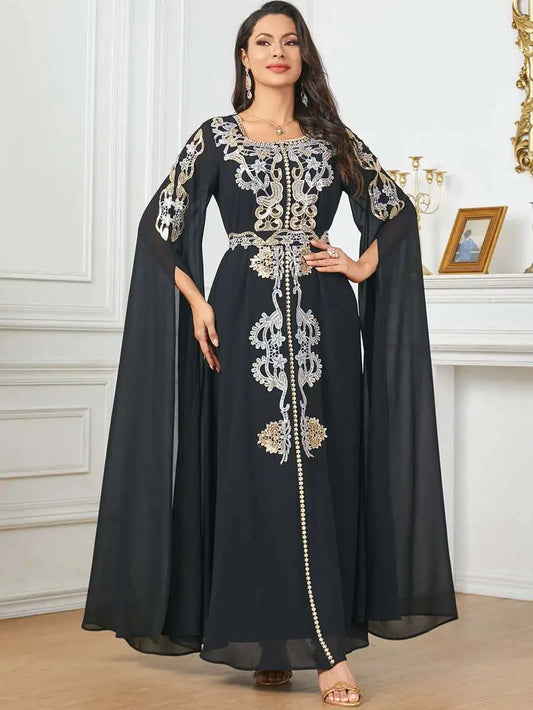 Eid Arab Chiffon Caftan Kaftan Dress Jalabiya