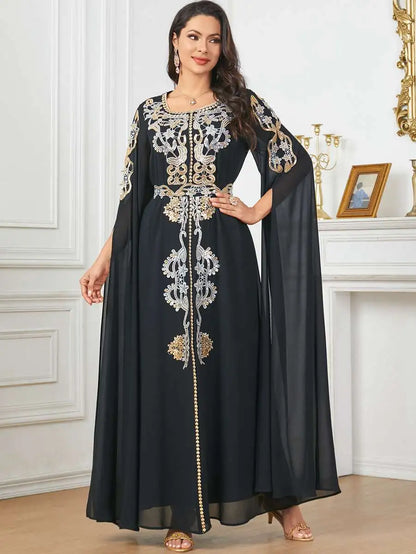 Eid Arab Chiffon Caftan Kaftan Dress Jalabiya