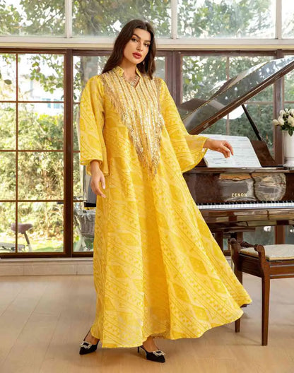 Eid Dress Doris Embroidery Sequins Women Kaftan Caftan Dress