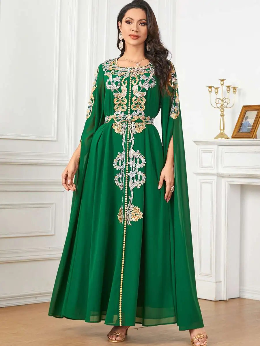 Eid Arab Chiffon Caftan Kaftan Dress Jalabiya