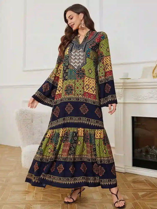 Eid Dress Embroidery Caftan Kaftan Dress #2525609