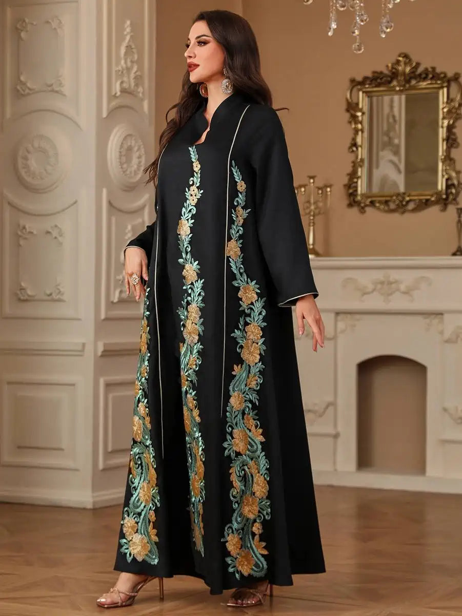 Eid Embroidery Caftan Kaftan Dress For Party And Wedding #244215