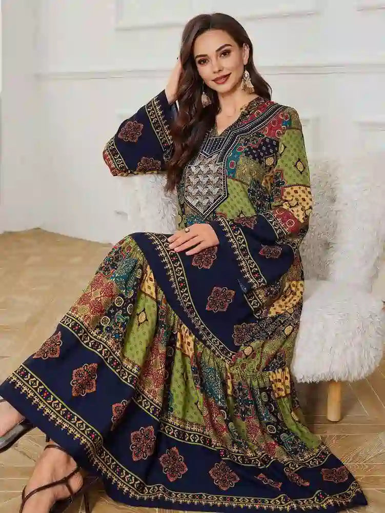 Eid Dress Embroidery Caftan Kaftan Dress #2525609