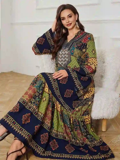 Eid Dress Embroidery Caftan Kaftan Dress #2525609