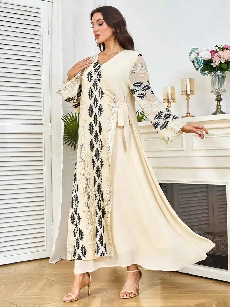 Eid Dress Arab Sequins Caftan Kaftan #25M487