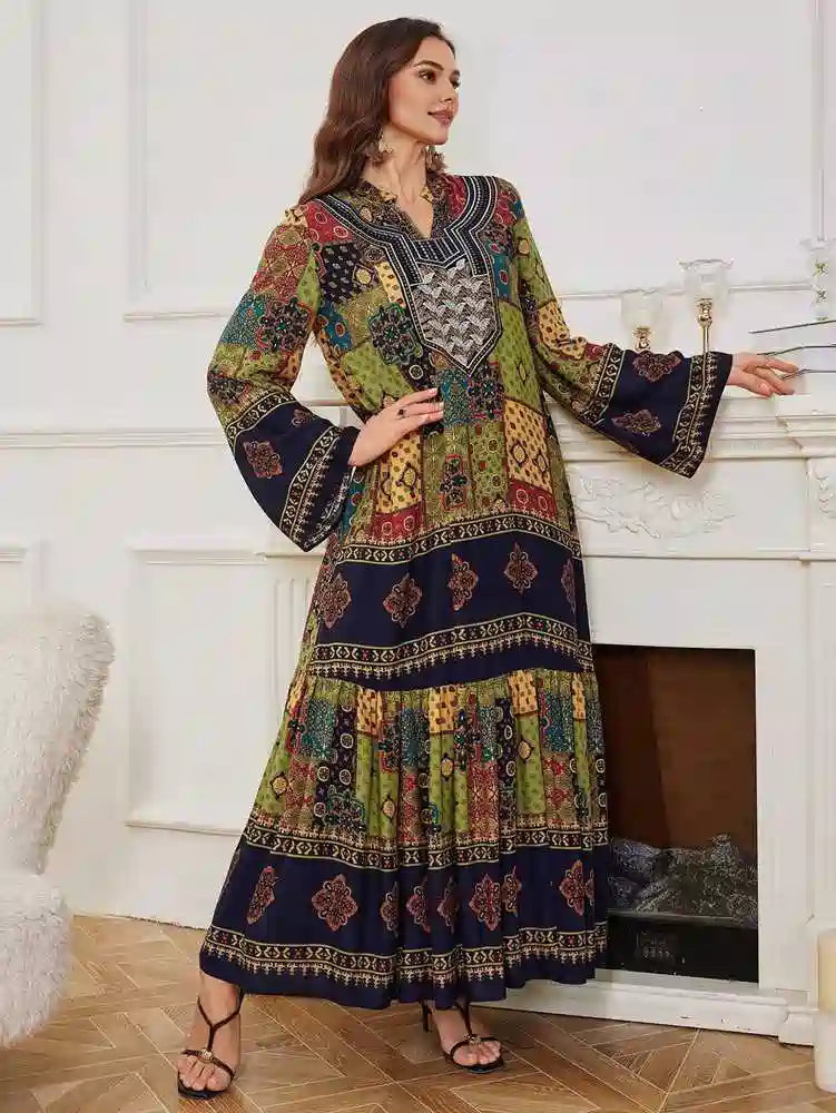 Eid Dress Embroidery Caftan Kaftan Dress #2525609