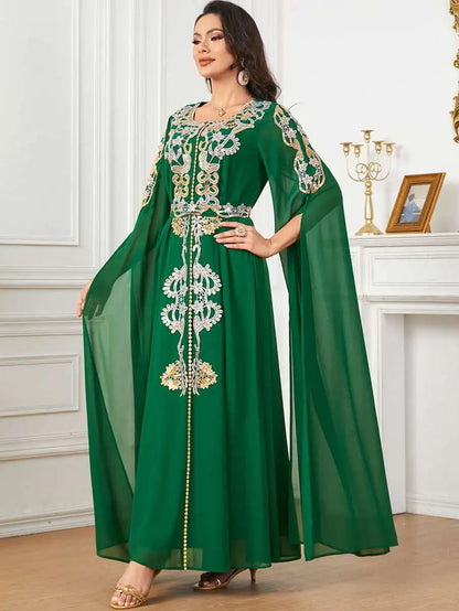 Eid Arab Chiffon Caftan Kaftan Dress Jalabiya