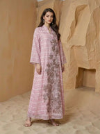 Beads Caftan Kaftan Dress Jalabiya For Women - Mukhawar Jalabiya Eid Dress - Pink/Blue - #25S158